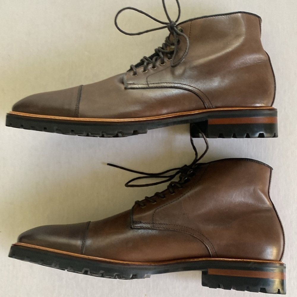 Gordon Rush Men's Chestnut Brown Leather Boots Size 8.5 - Picture 8 of 15
